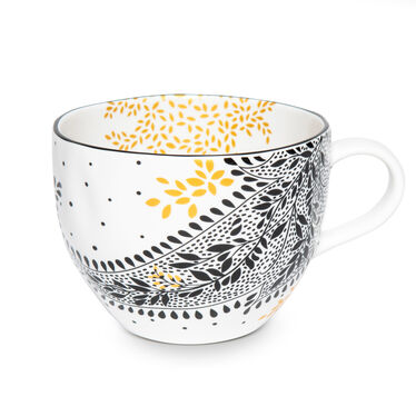 Sara Miller Artisanne Noir Mug, Paisley
